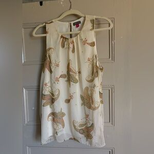 Vince Camuto Cream Paisley Blouse